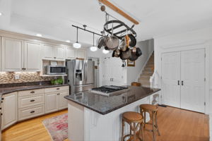 Open-concept kitchen with generous space.