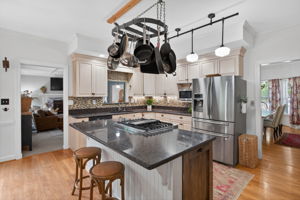 Large kitchen with functional layout and great flow.