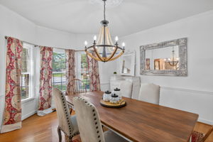 Inviting dining room with timeless charm.