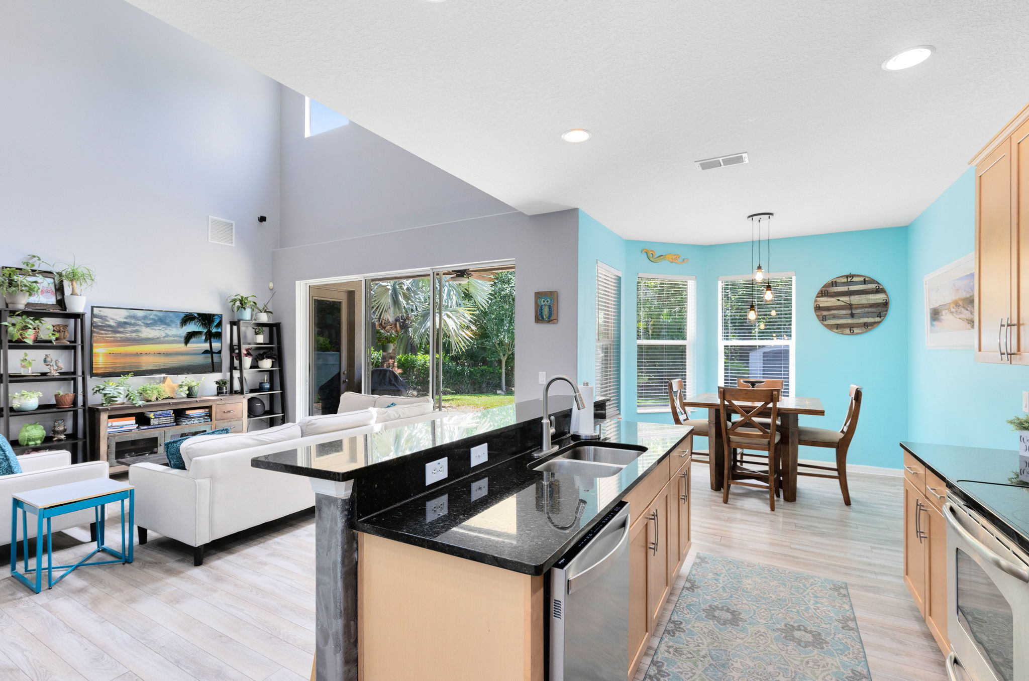 Kitchen with View to Family Room