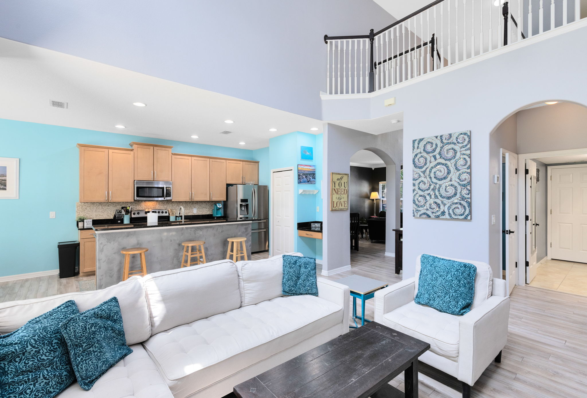 Family Room with View to Kitchen