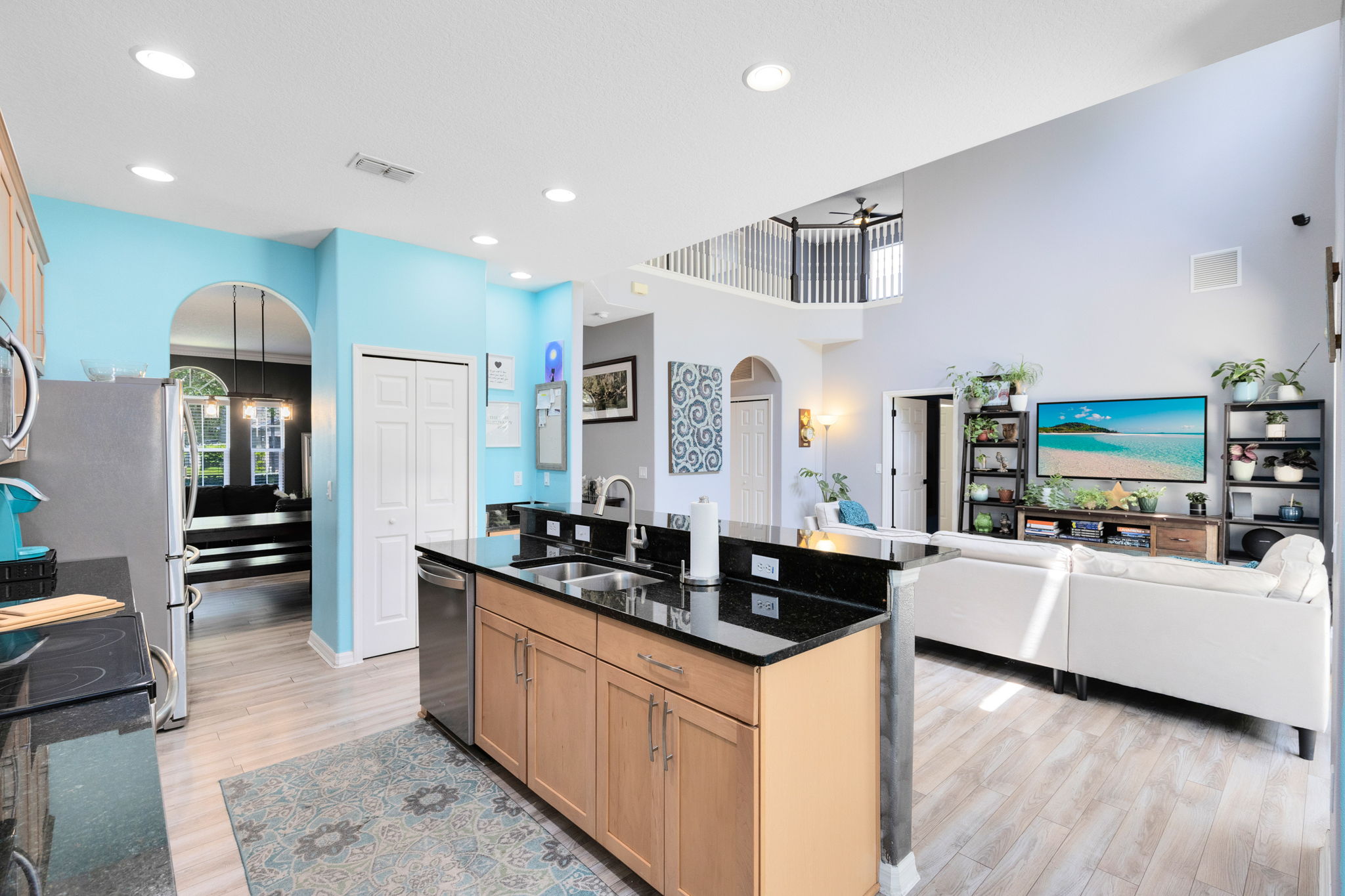 Kitchen with View to Family Room