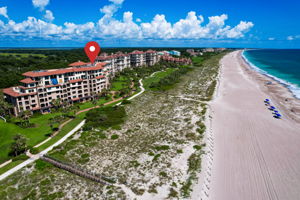 Aerial views showcase the ocean panorama