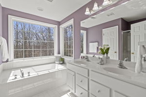 Primary Bathroom with soaking tub and separate shower