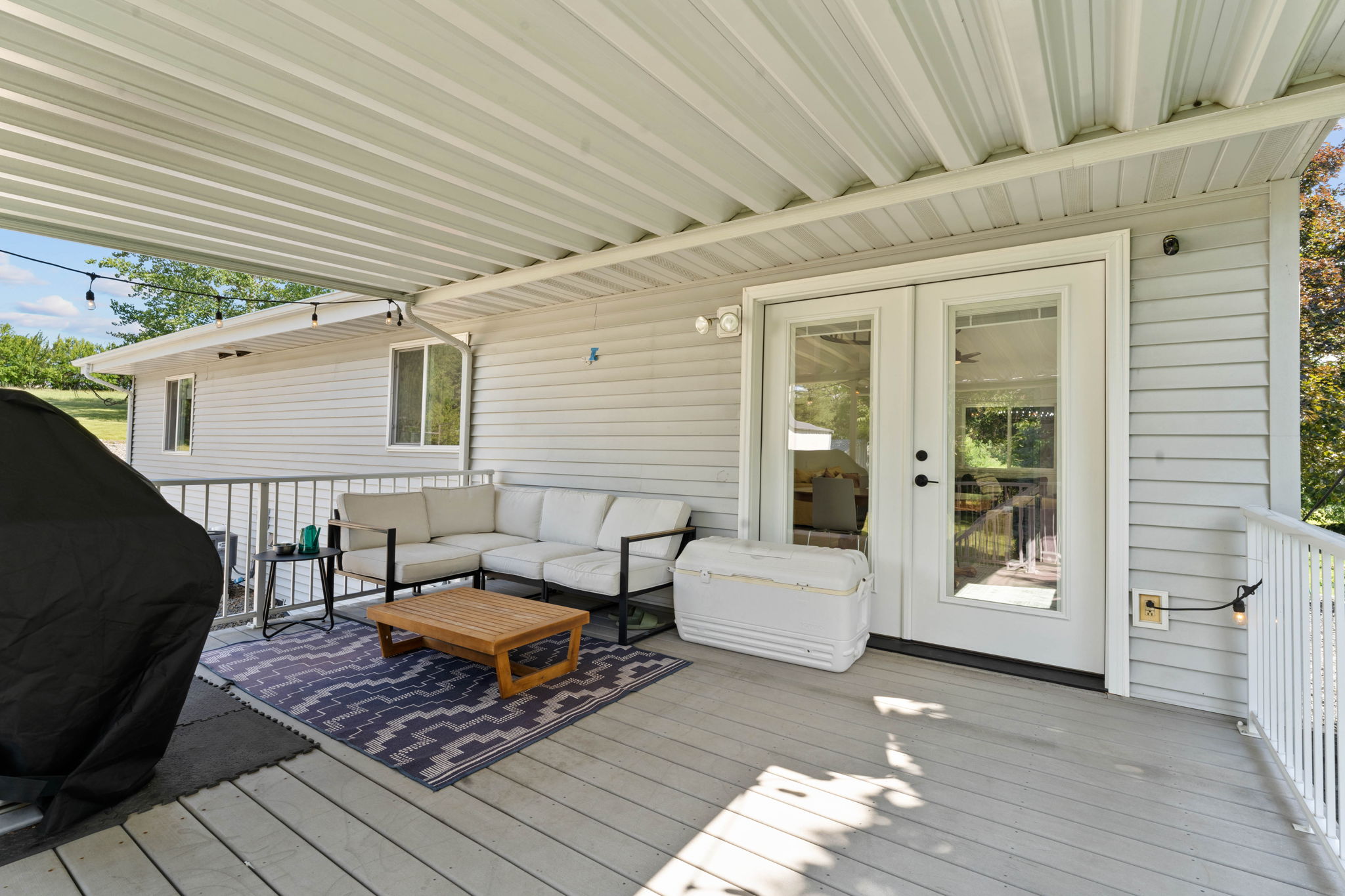 Covered deck off the dining room