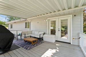 Covered deck off the dining room