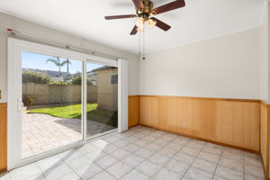 Dining room with slider directly to your backyard