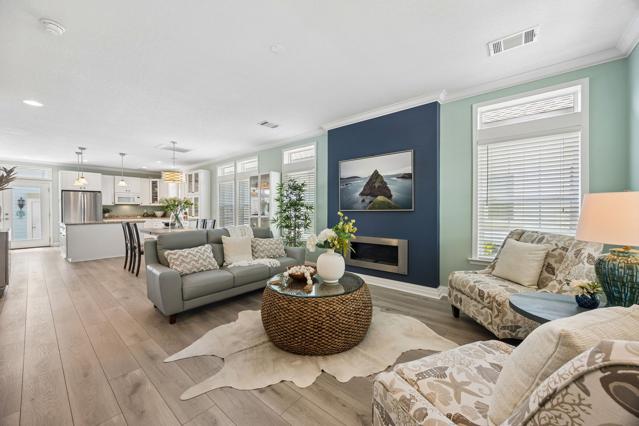 ... with updated flooring (2024) and a light, airy palette that keeps the space feeling fresh.