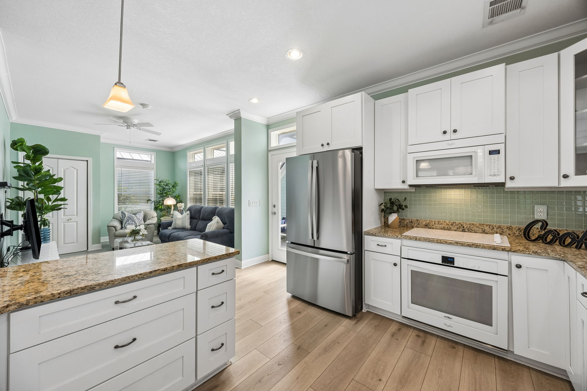 ... it is an easy space for conversation, casual lounging, or keeping everyone connected.