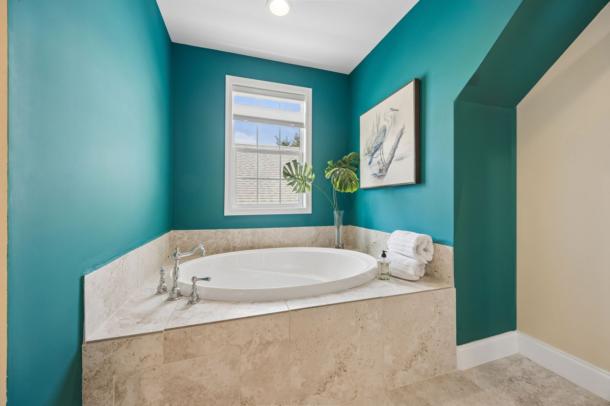 ... with generous room, a large vanity, separate tub and shower, and comfort that feels anything but secondary.