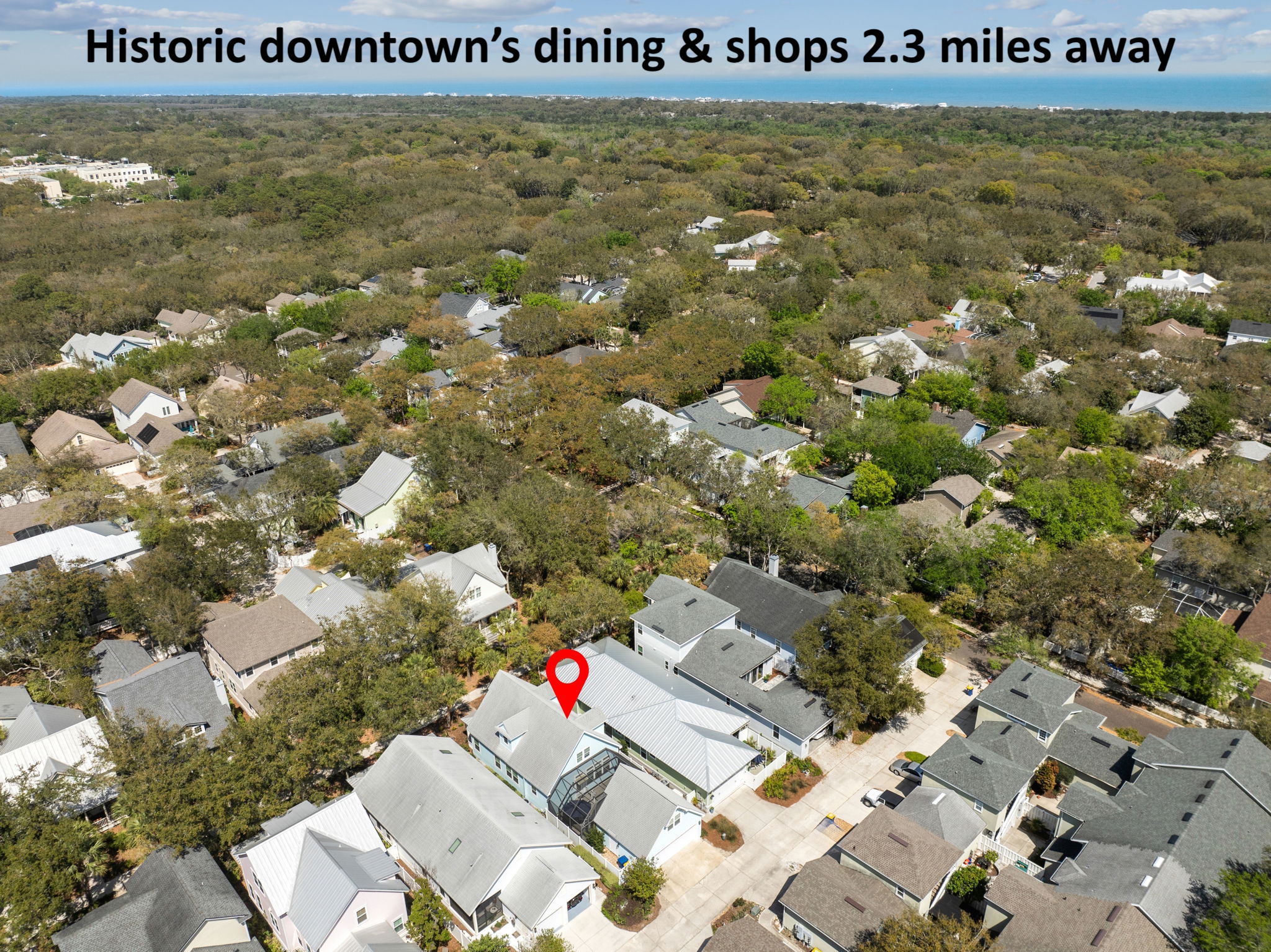 Also an easy bike or golf cart ride ...