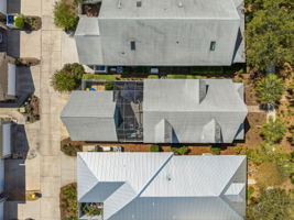 From above, Amelia Park’s rear-facing garages reflect the community’s thoughtful, beauty-first design.