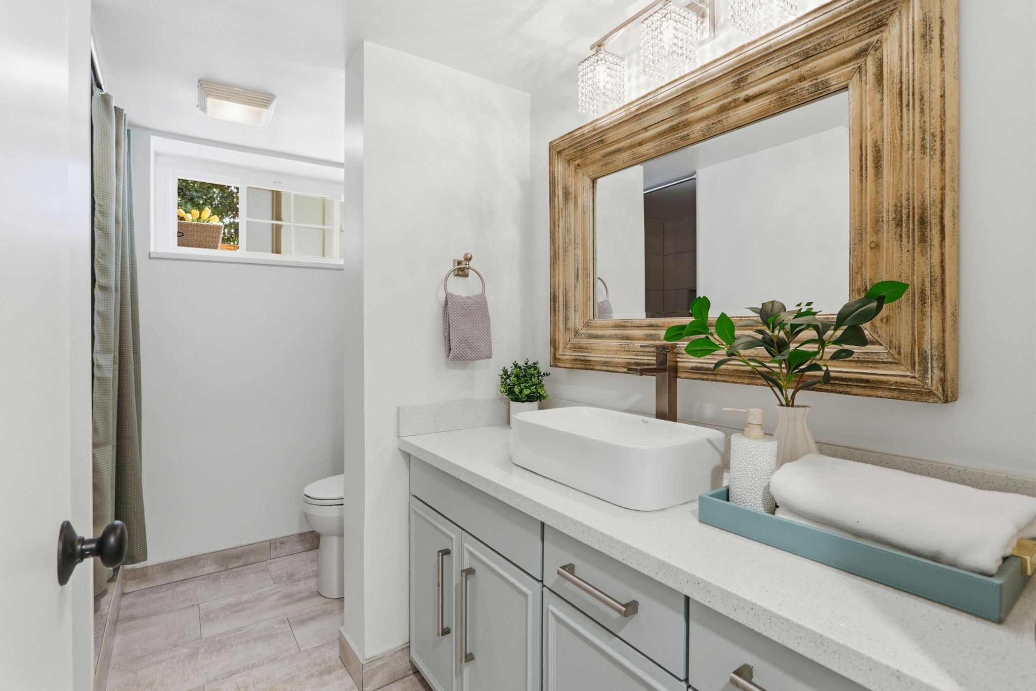 Lower level (basement) bathroom
