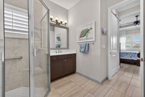 See the barn doors on the walk-in closet?