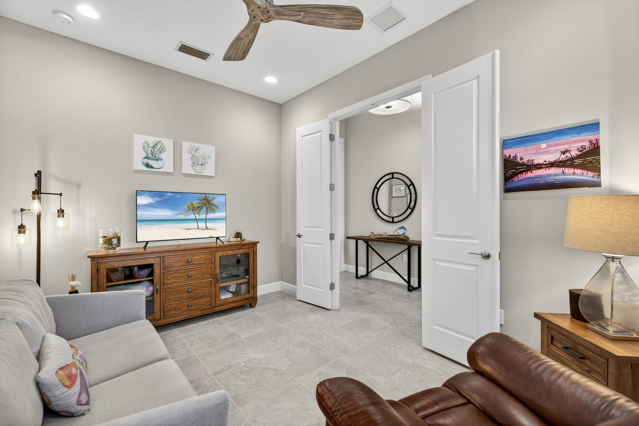 Located to the left of the foyer, spacious den!