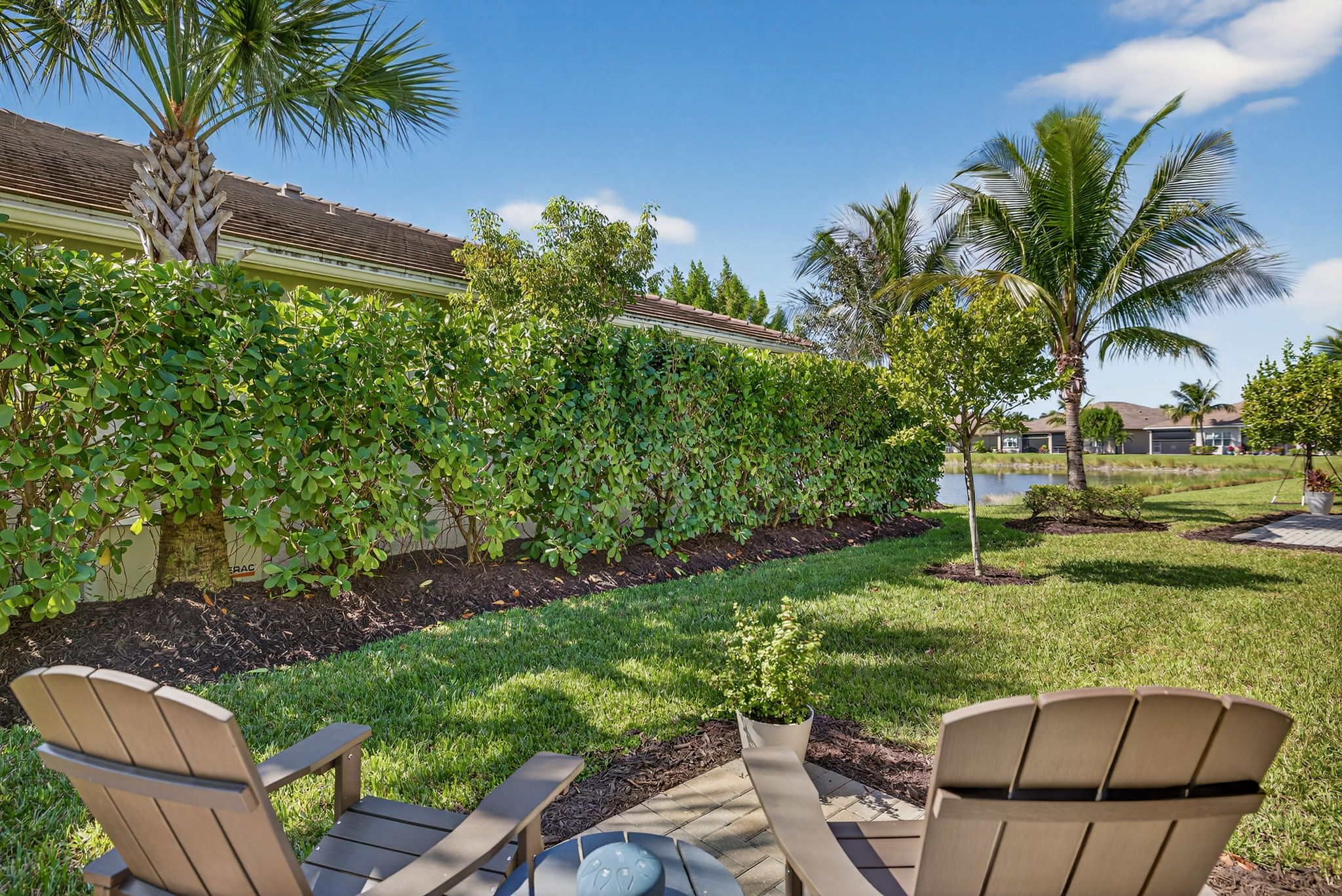 This extended lanai has a secret...you can see the water view from here!