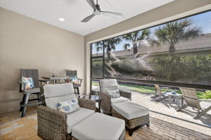 Storm Smart protection present here for your peace of mind! Plenty of room to enjoy a meal plus relaxation space to just chill or watch the football game!