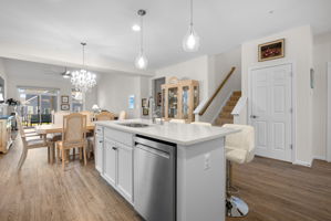 Kitchen Island and Dining Area