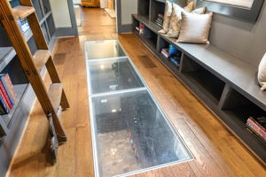 26-Library Floor To Wine Cellar