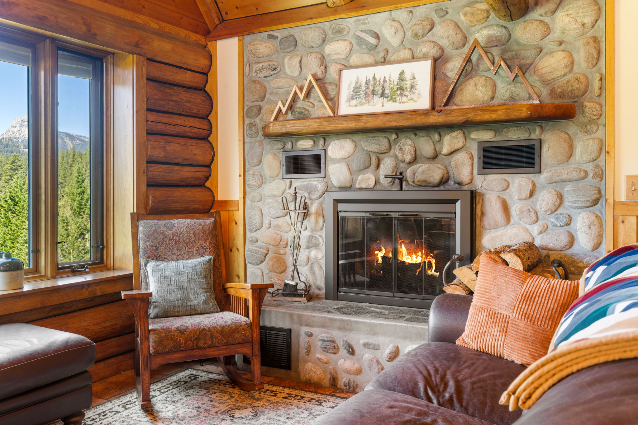 Main Floor Living Area + Fireplace