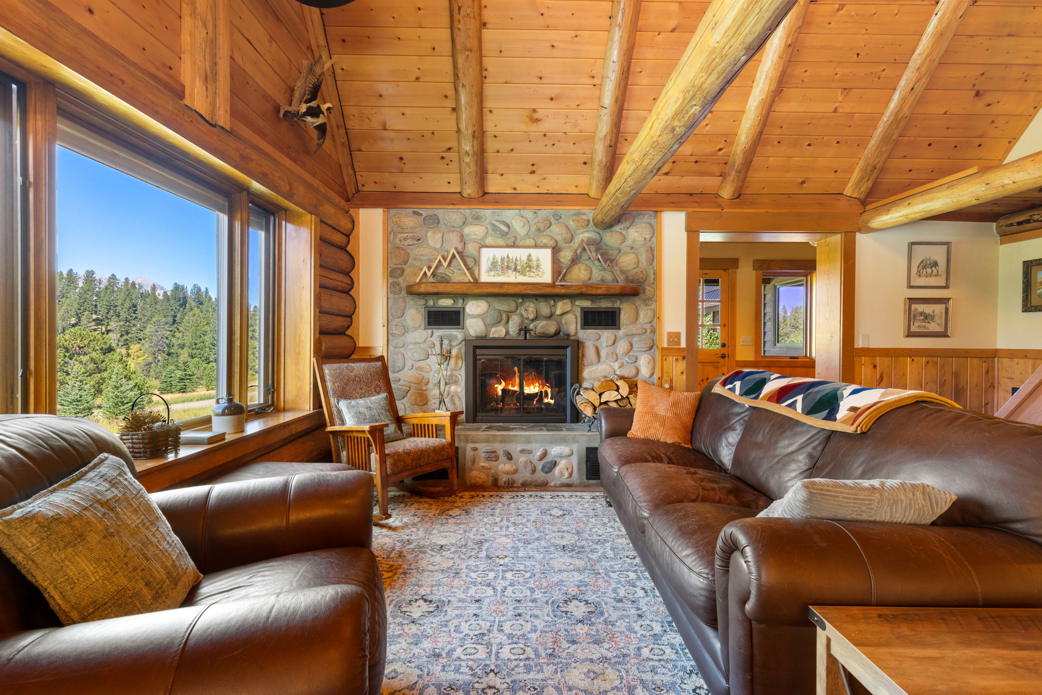 Main Floor Living Area + Fireplace
