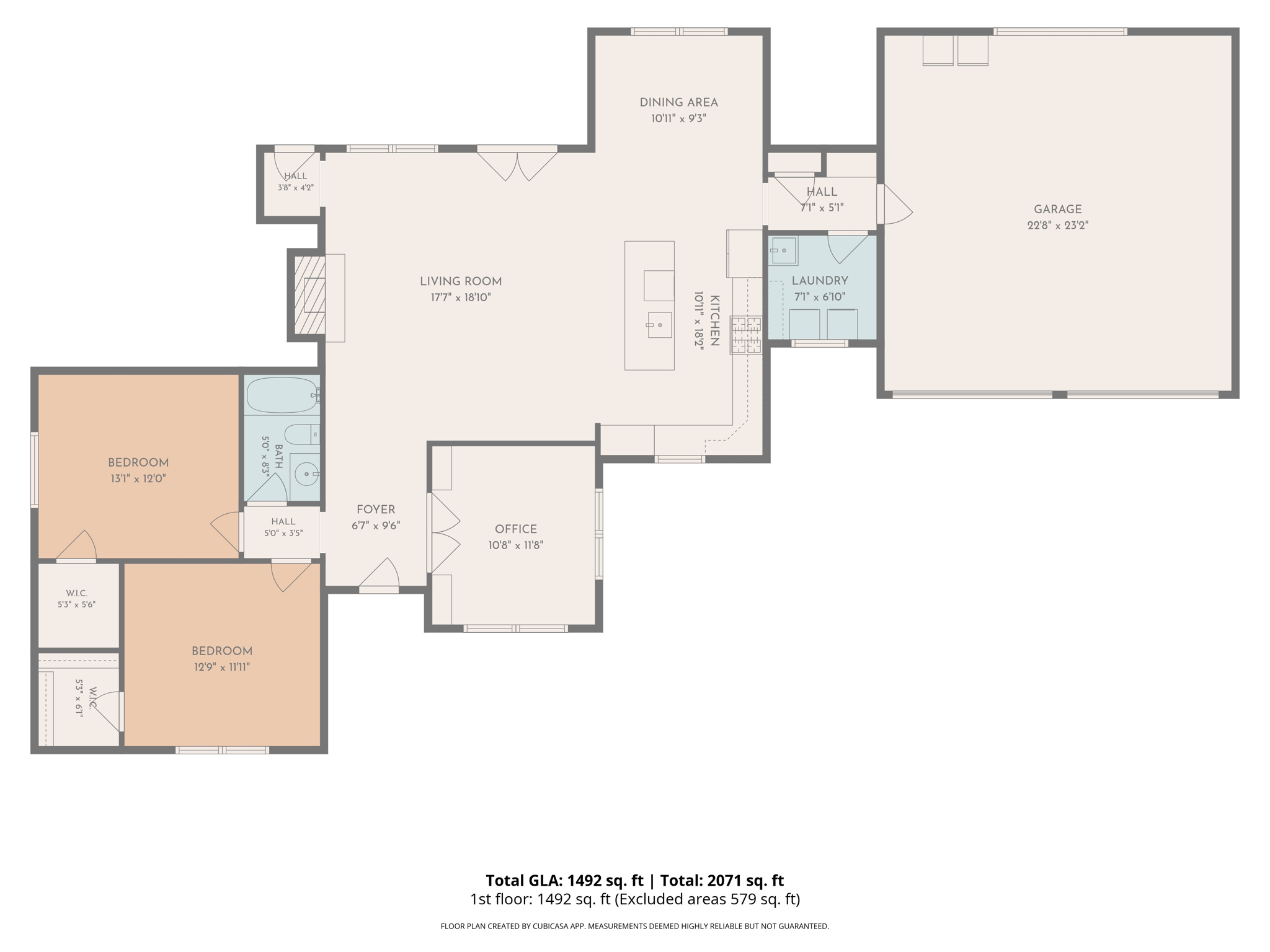 2D Floor plan for 1655 Antioch Road