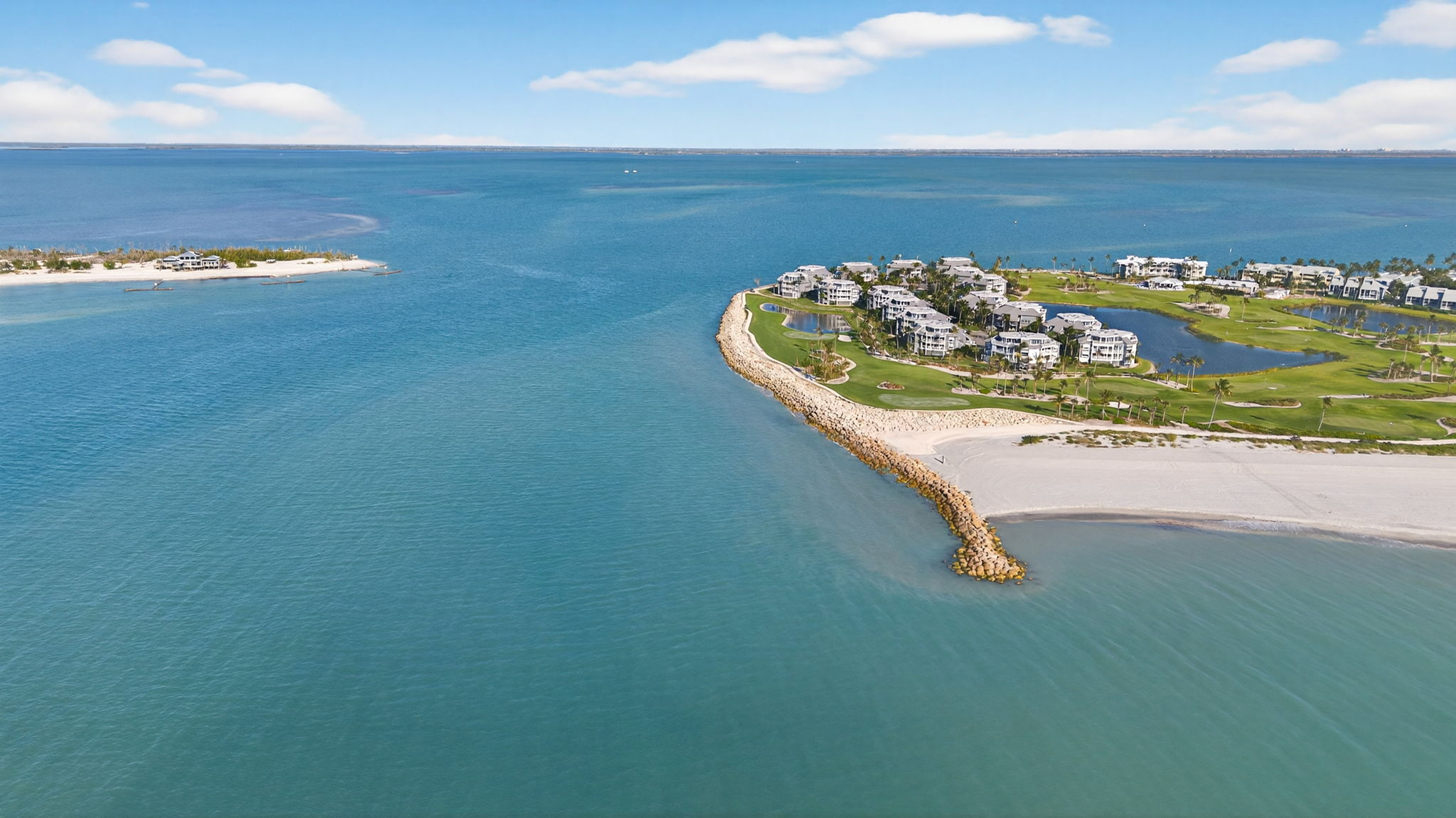 ZOOM IN TO SHOW REDFISH AND END AT SOUTH SIDE OF LAKE