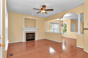 Family room with gas fireplace!