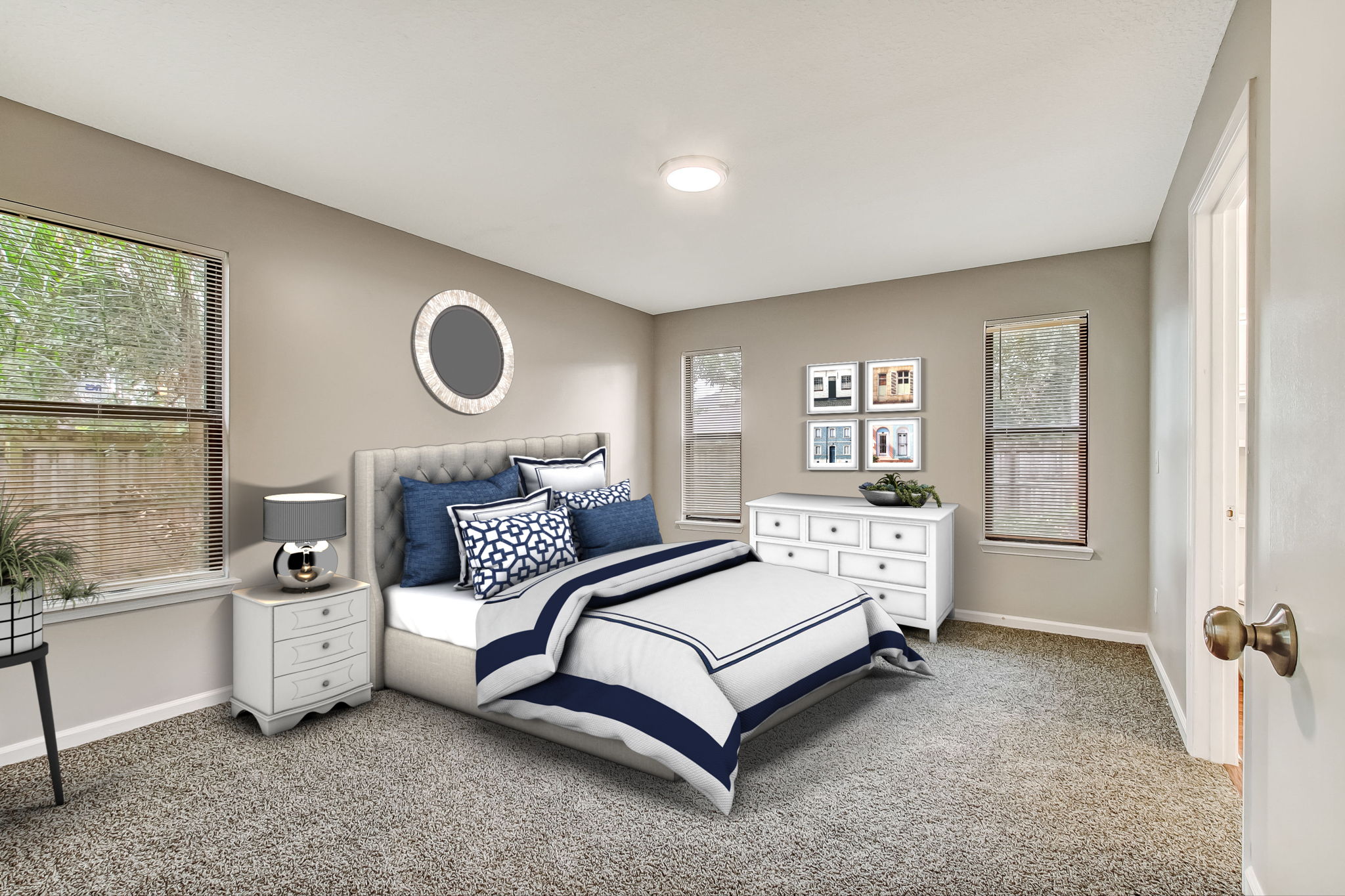Virtually Staged Primary Bedroom