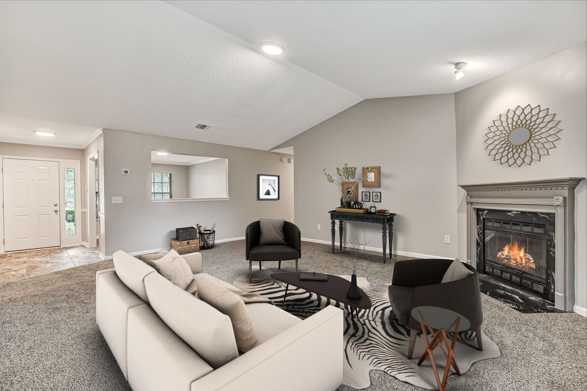 Virtually Staged Living Room