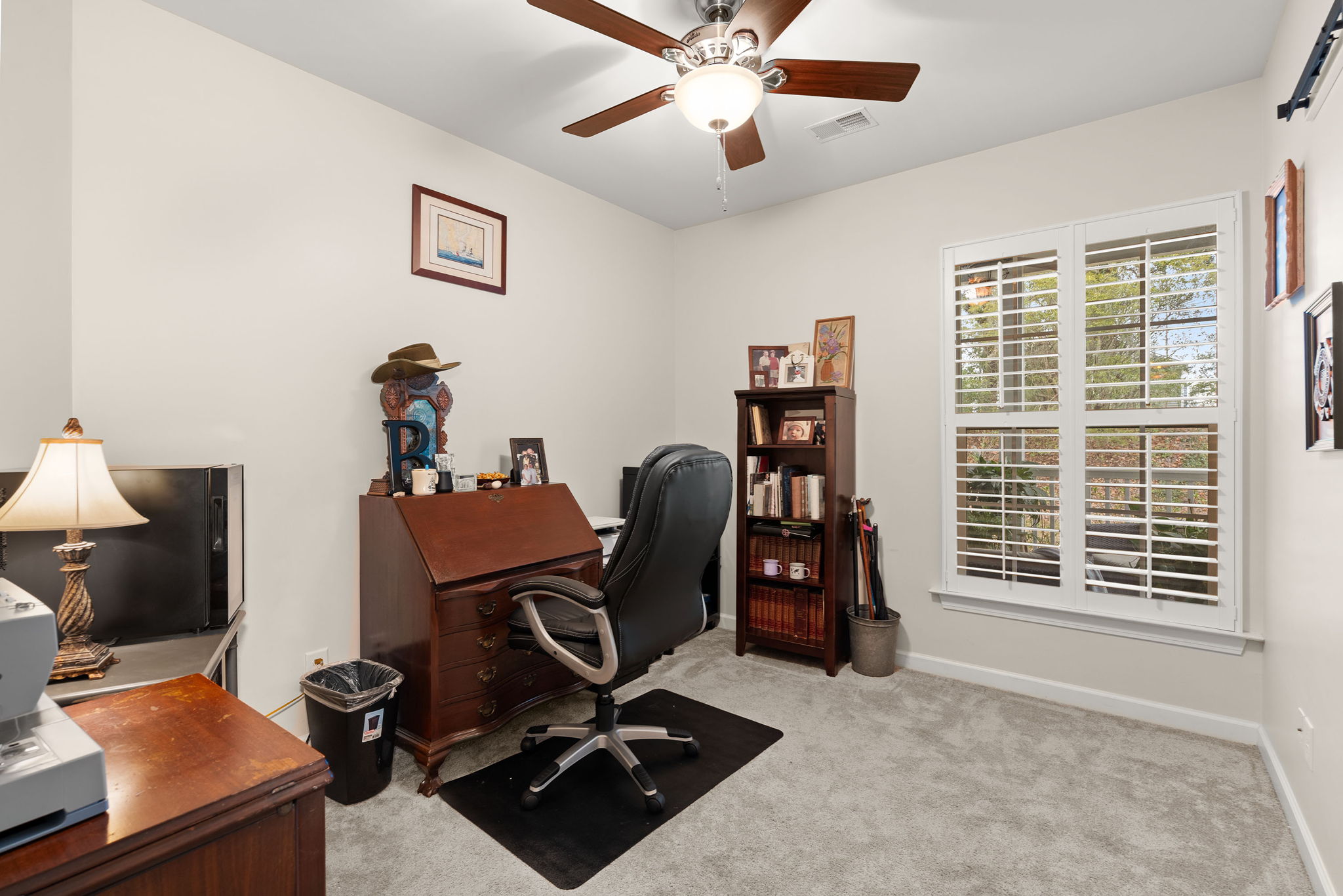 Bedroom used as an office