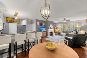 View of Kitchen and Living Room