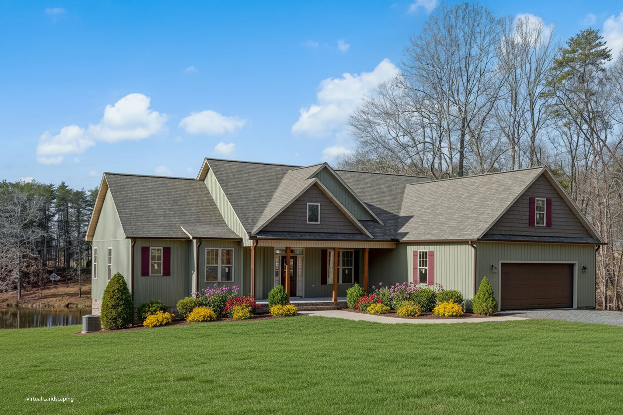 Front of Home Virtually Staged