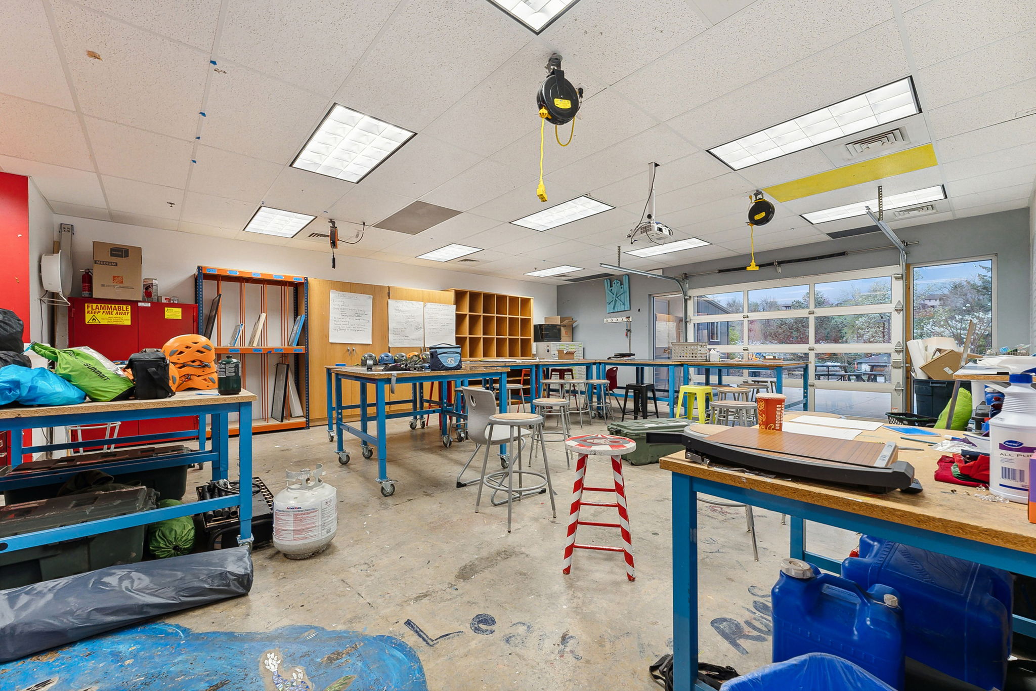 Art Room with overhead door