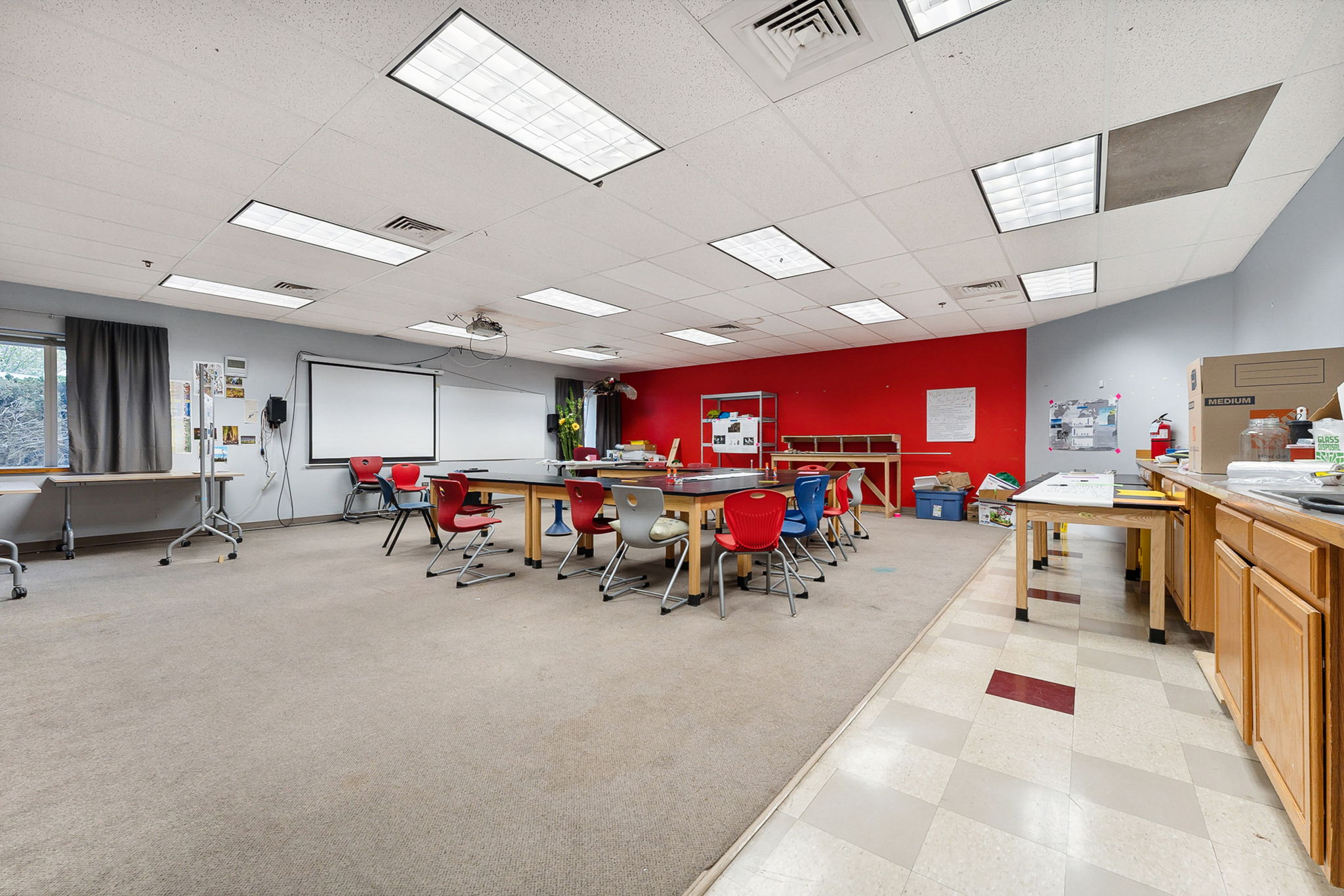 Red  Classroom #2 with Window