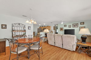 Dining, Living, and Kitchen