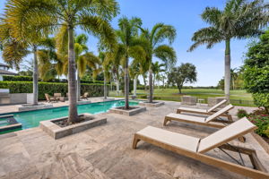Outdoor Poolside Lounge Area