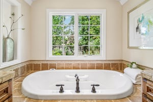 Large soaking bathtub