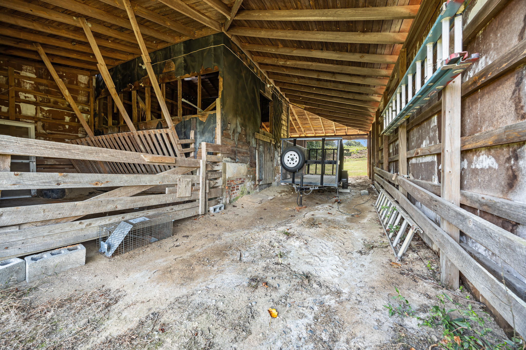Inside Horse Barn