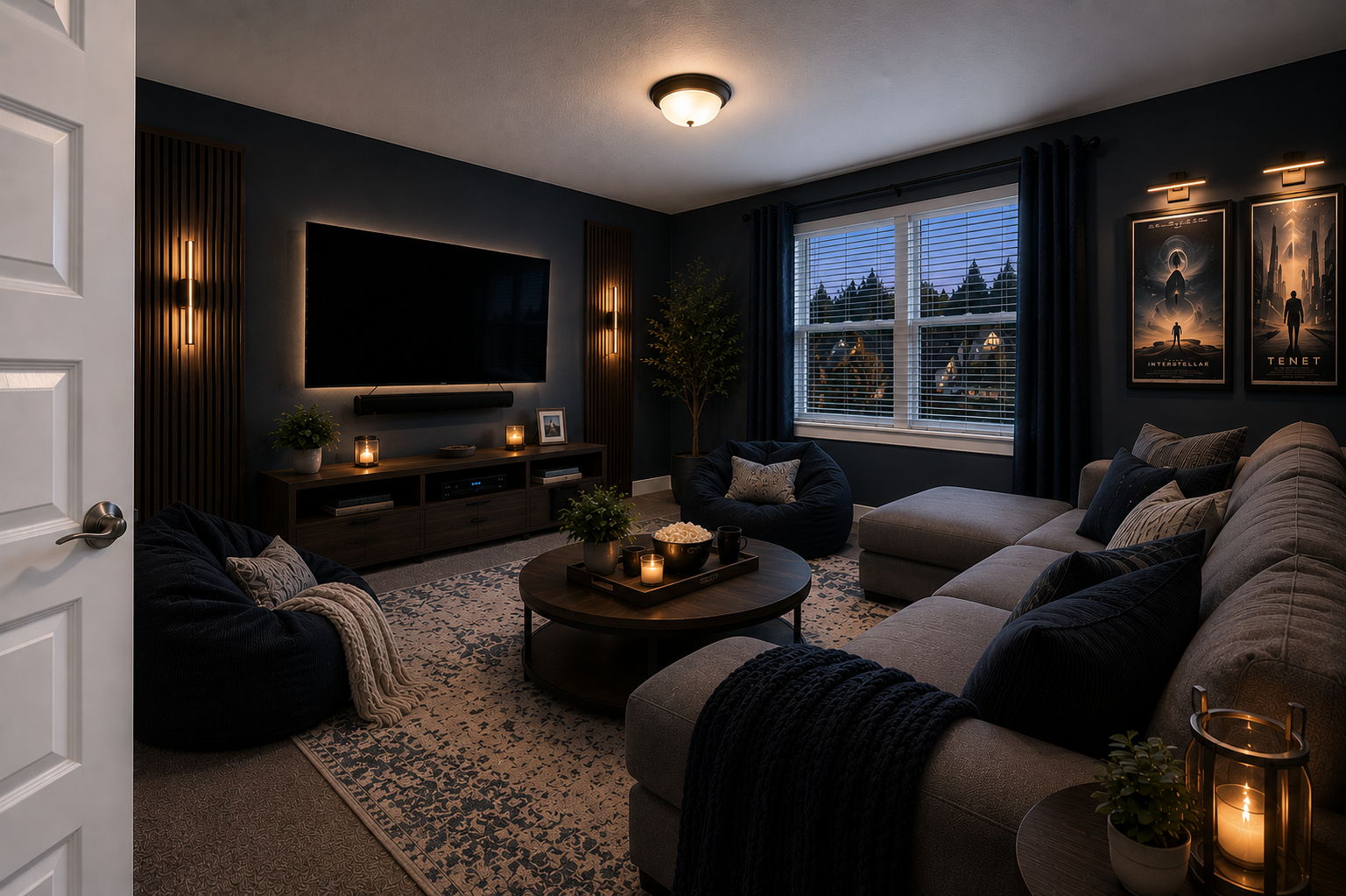 Virtually Staged!! 4th bedroom as a media room