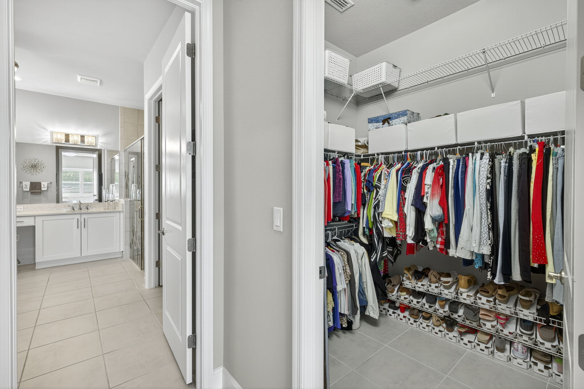 HER walk-in closet...