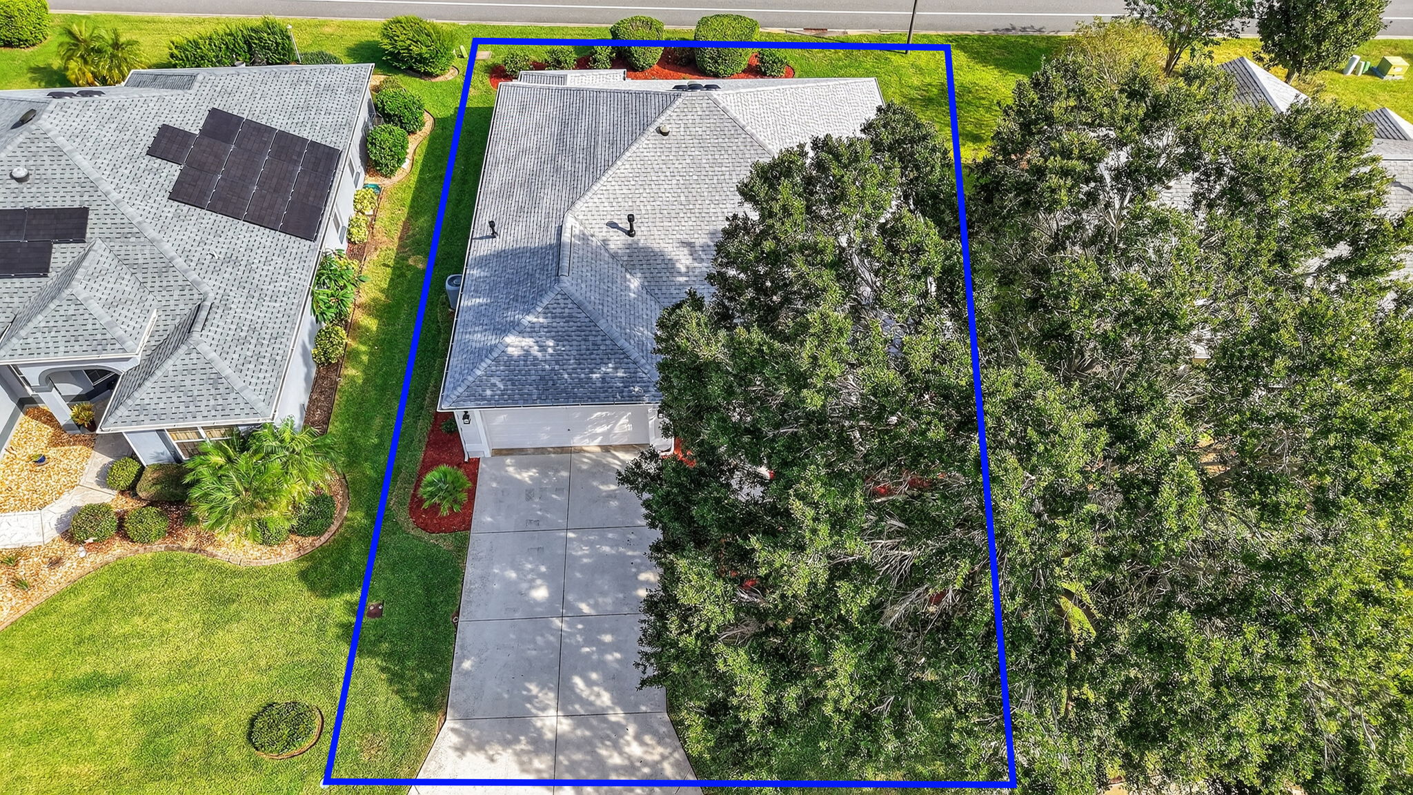 Aerial with Property Lines