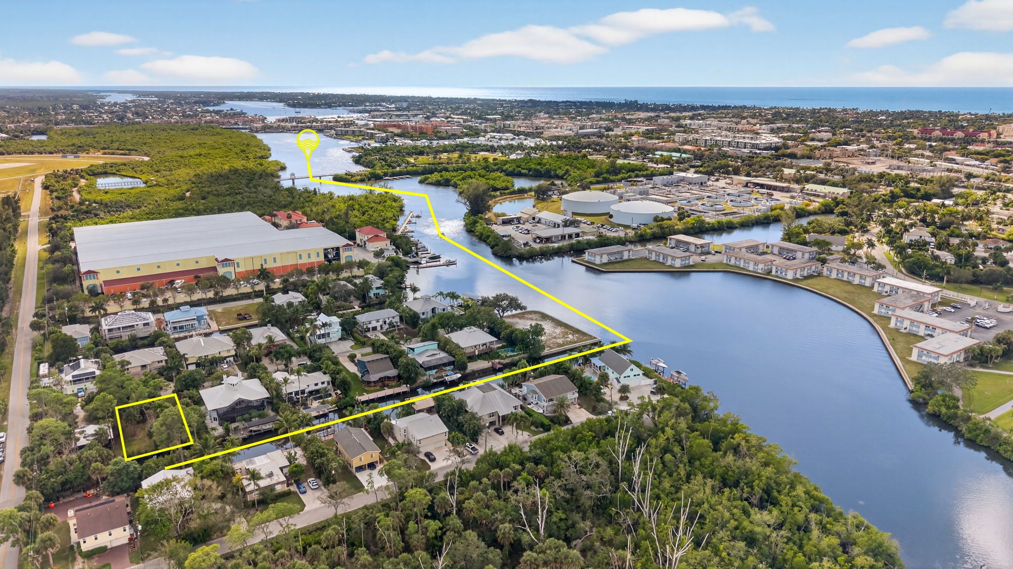 Aerial Rear Exterior 2 - lot line gulf