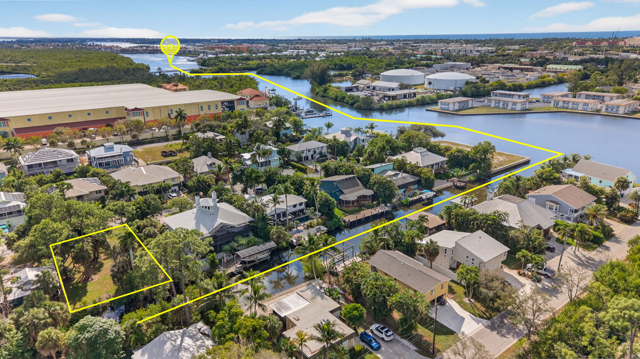 Aerial Rear Exterior 3 - lot line gulf