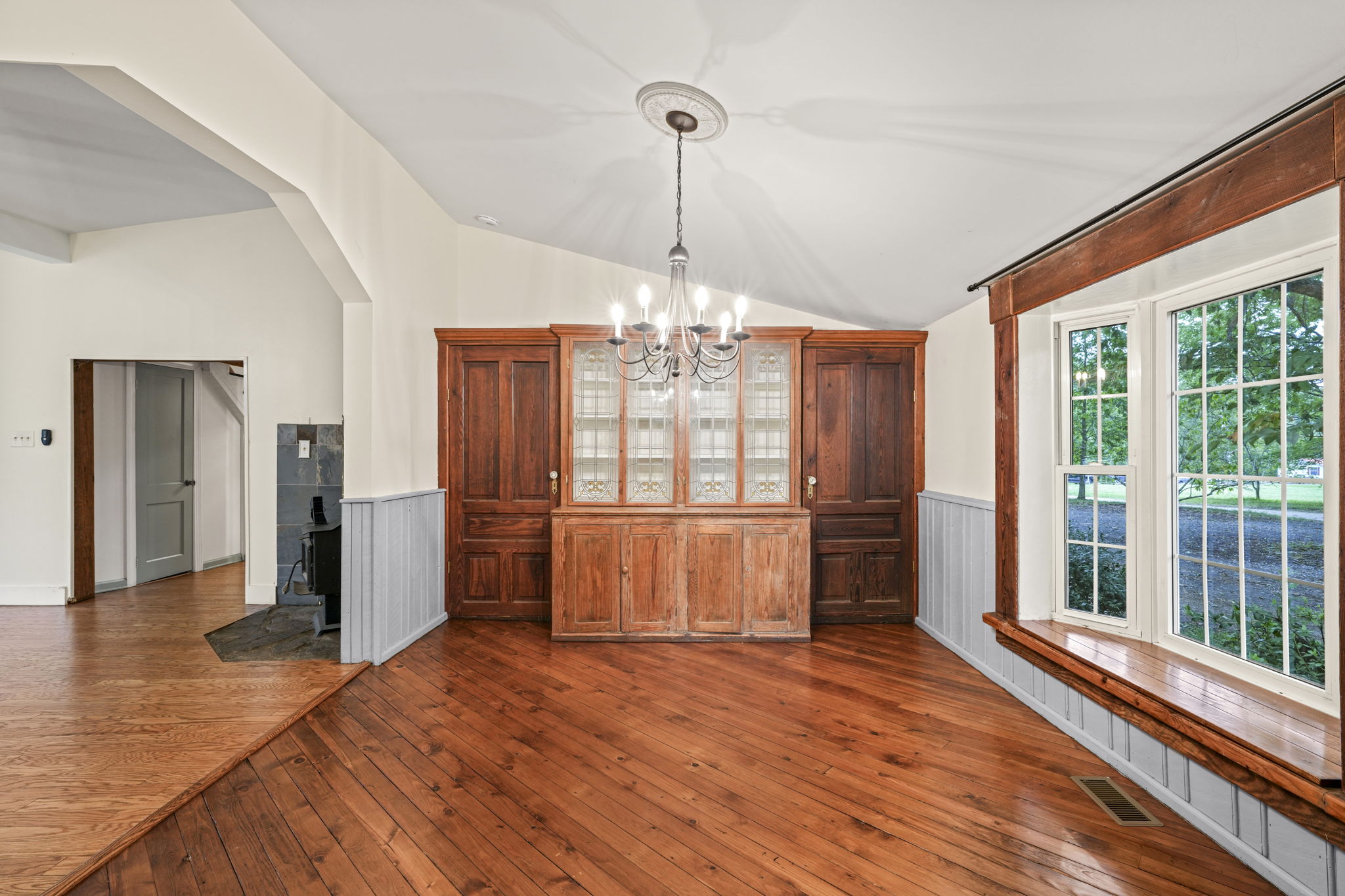 Dining Room with Built-In China Cabinet