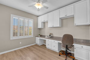 Office/Den with Custom Cabinets