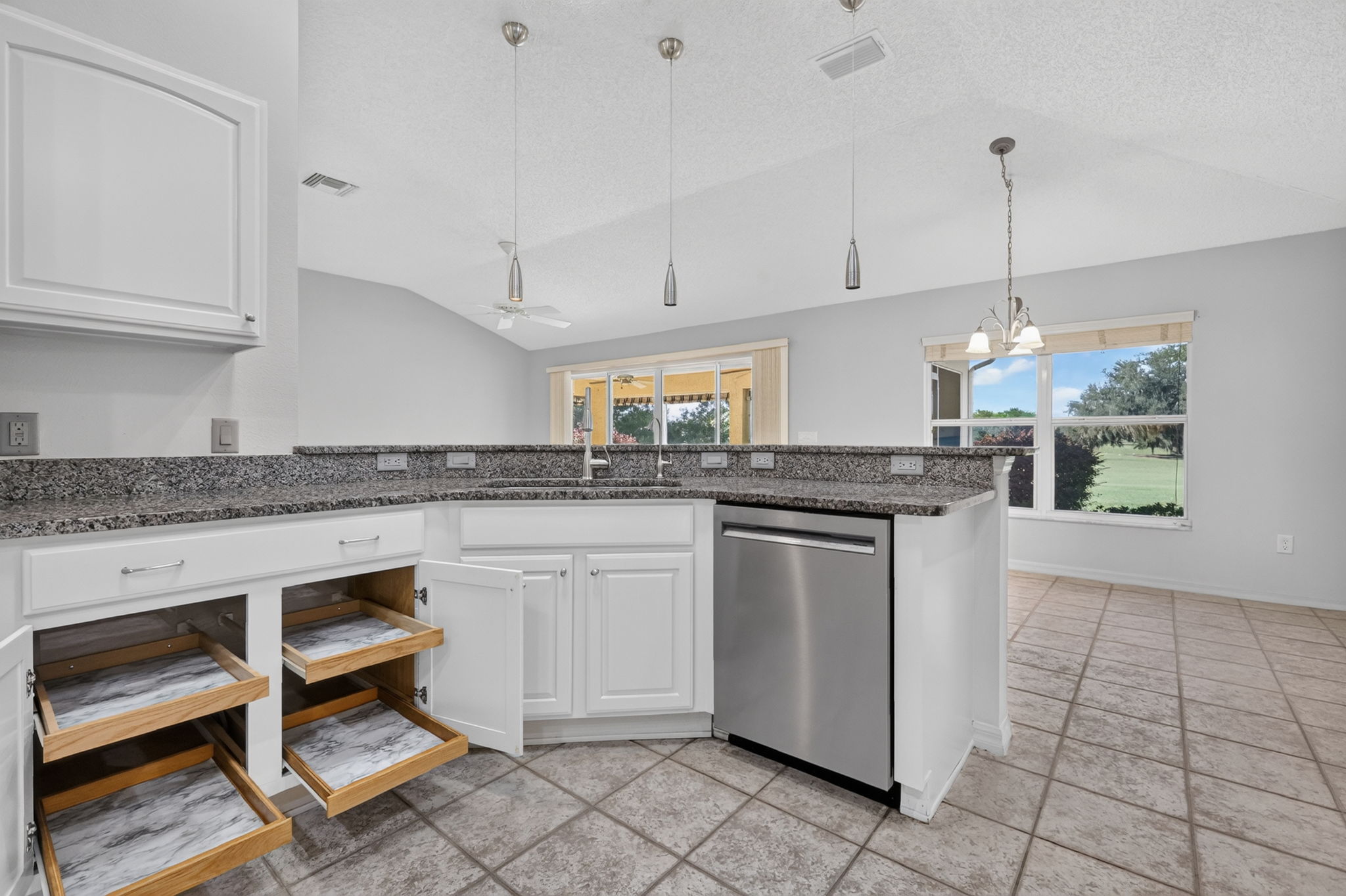 Kitchen with Roll-Out Shelving