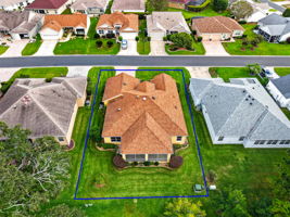 Aerial Rear Elevation with Property Lines