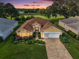 Aerial Front Elevation with PANORAMIC GOLF and WATER VIEWS!