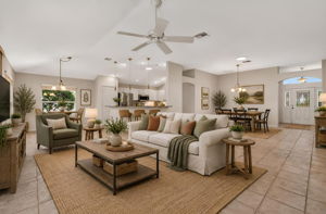 Living, Dining, Kitchen, and Dinette-Virtually Staged